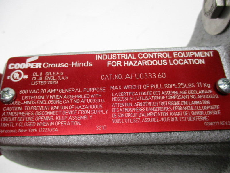 COOPER AFU033360 CONVAYOR CONTROL SWITCH  NSMP