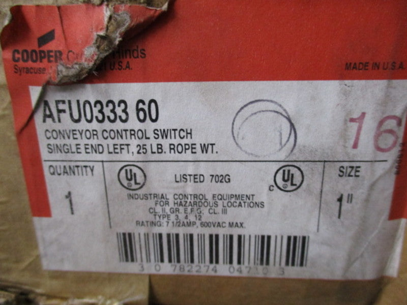 COOPER AFU033360 CONVAYOR CONTROL SWITCH  NSMP