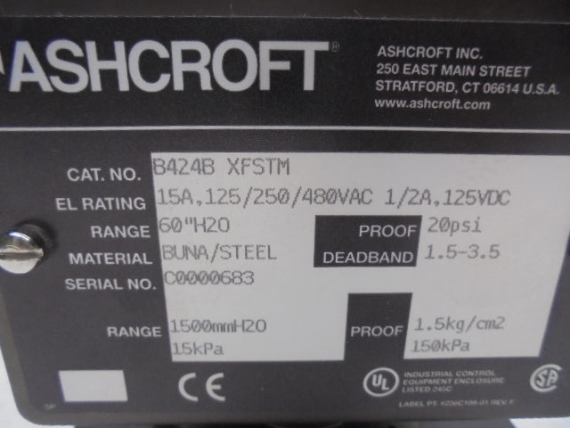ASHCROFT B424BXFSTM  NSMP