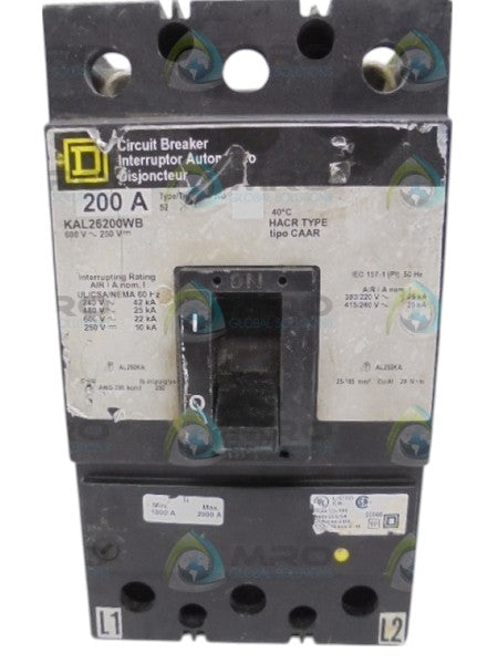 SQUARE D KAL26200WB CIRCUIT BREAKER  UNMP