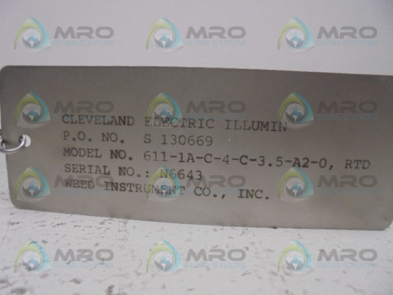WEED INDUSTIES 611-1A-C-4-C-3.5-A2-0 SENSOR  NSNP