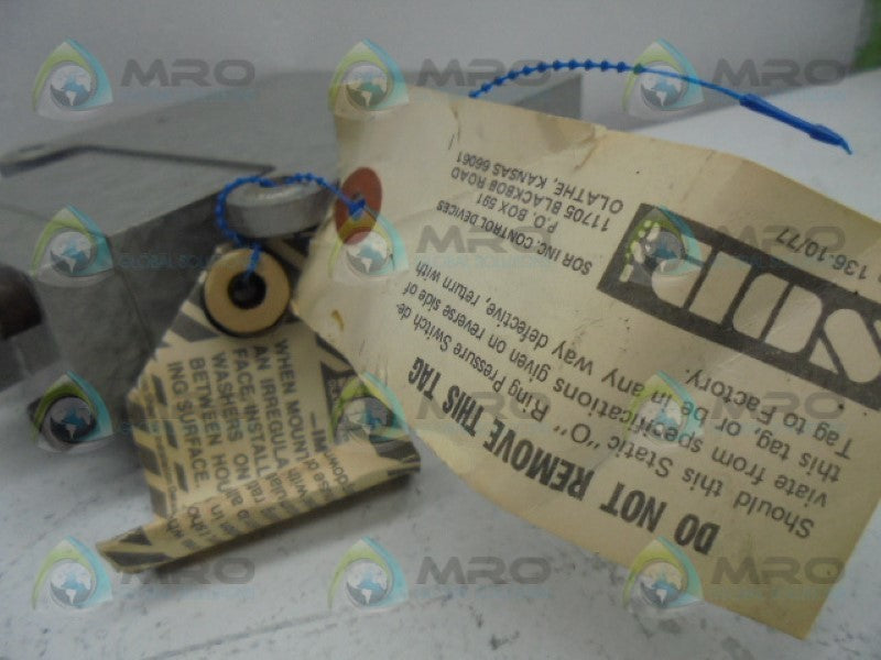SOR 66V6-S3-S1-B1A PRESSURE SWITCH  NSNP