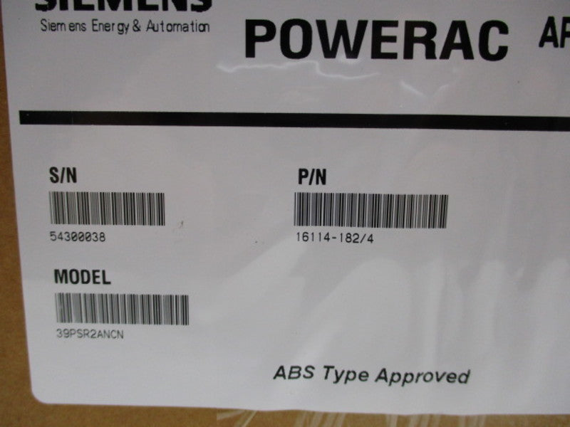 SIEMENS 39PSR2ANCN AC POWER SUPPLY  NSFS