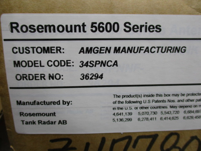 ROSEMOUNT 5600 SERIES 34SPNCA TANK RADAR AB  NSMP