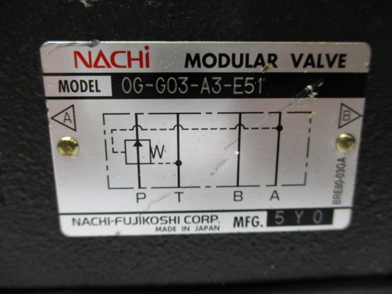 NACHI 0G-G03-A3-E51 MODULAR VALVE  NSNP