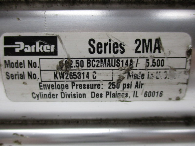 PARKER 02.50BC2MAUS14A PNEUMATIC CYLINDER  UNMP