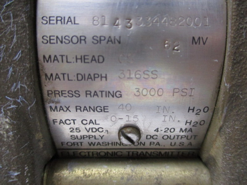 HONEYWELL 41102-3001-14-01 ELECTRIC TRANSMITTER 25VDC  UNMP