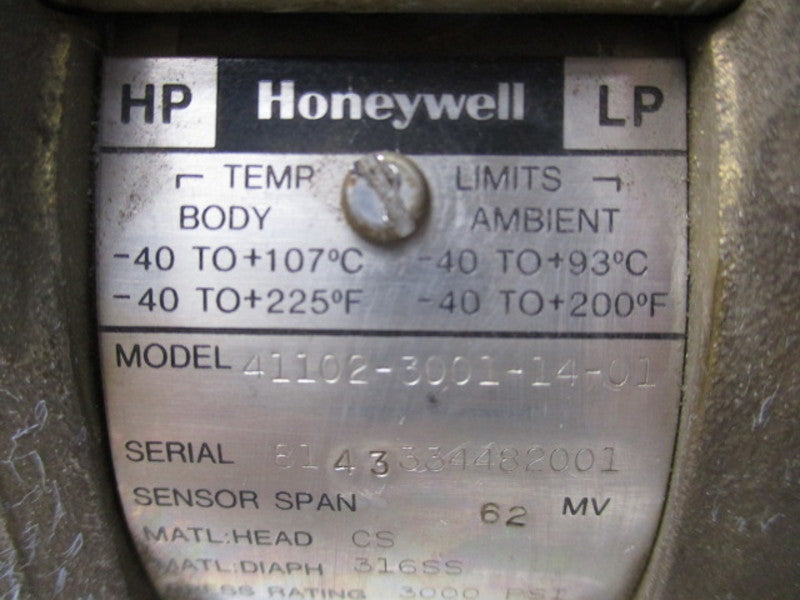 HONEYWELL 41102-3001-14-01 ELECTRIC TRANSMITTER 25VDC  UNMP