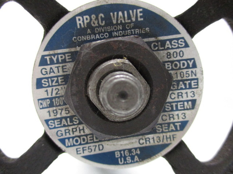 RP&C EF57D GATE VALVE 3/4"  NSNP