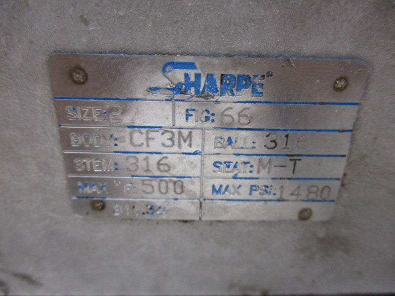SHARPE CF3M BALL VALVE SIZE 2  NSNP
