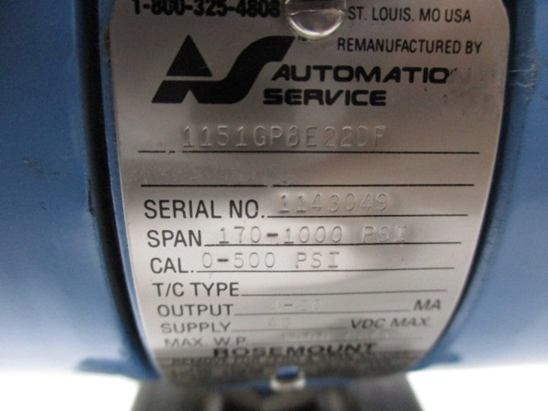 ROSEMOUNT 1151GP8E22DF TRANSMITTER  NSNP