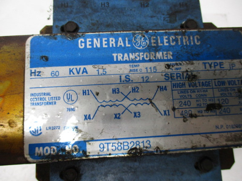 GENERAL ELECTRIC 9T58B2813 TRANSFORMER LOW 120/240V HIGH 240/480V  UNMP