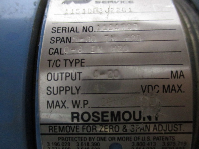 ROSEMOUNT 1151DP3J22B1 TRANSMITTER  UNMP