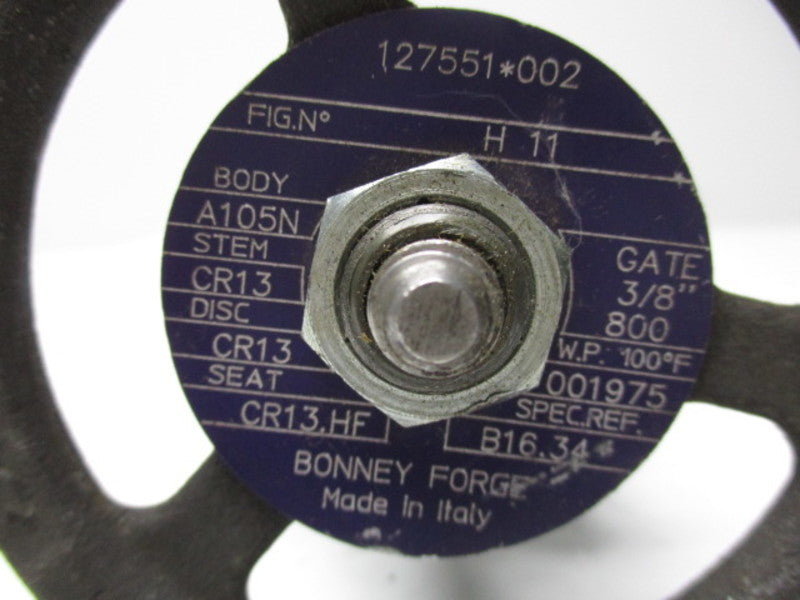 BONNEY FORGE H11 BALL VALVE 3/8"  NSNP