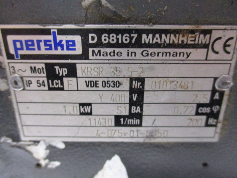 PERSKE KRSR35.5-2 ELECTRIC MOTOR 400V 2.5A  UNMP