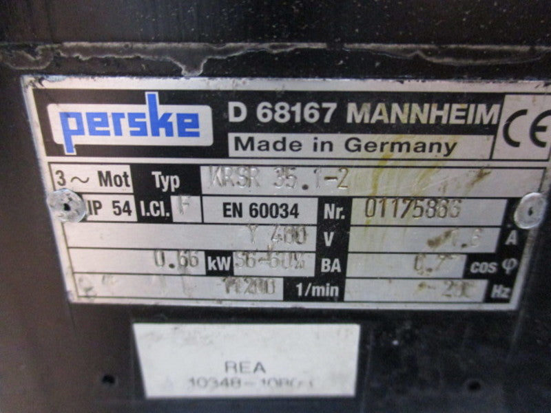 PERSKE KRSR35.1-2 ELECTRIC MOTOR 400V 1.6A  UNMP
