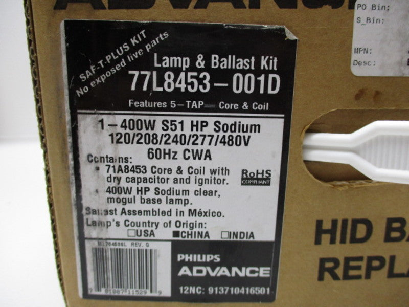 PHILIPS 77L8453-001D LAMP AND BALLAST KIT  NSMP