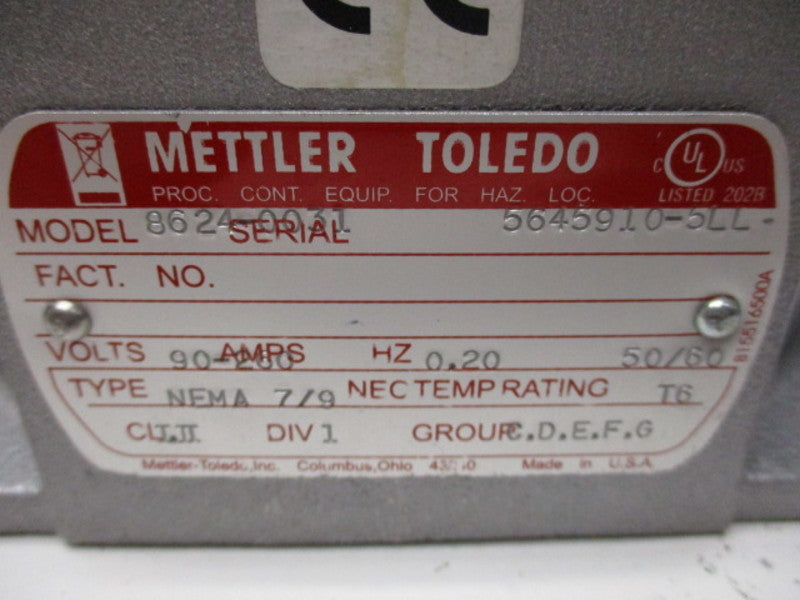 METLER TOLEDO 8624 DIGITAL METER 90-260 VOLTS  UNMP