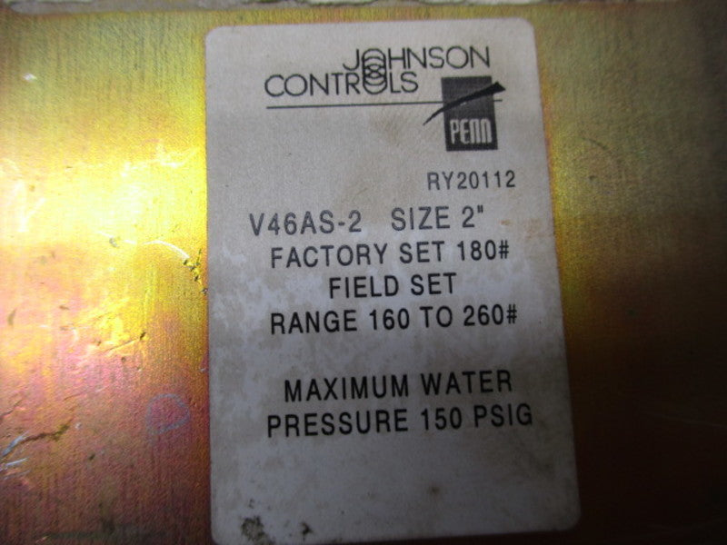 JOHNSON CONTROLS V46AS-2 REGULATING VALVE 2" (AS PICTURED)  UNMP