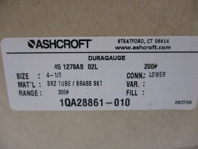 ASCROFT 1QA28861-010 DURAGUAGE  NSMP