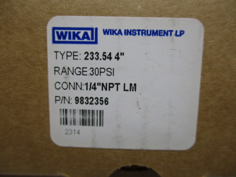 WIKA 9832356 PRESSURE GUAGE 30 PSI  NSMP