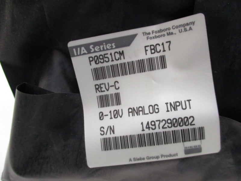 FOXBORO P0951CM FBC17 0-10V ANALOG INPUT REV.C  NSMP