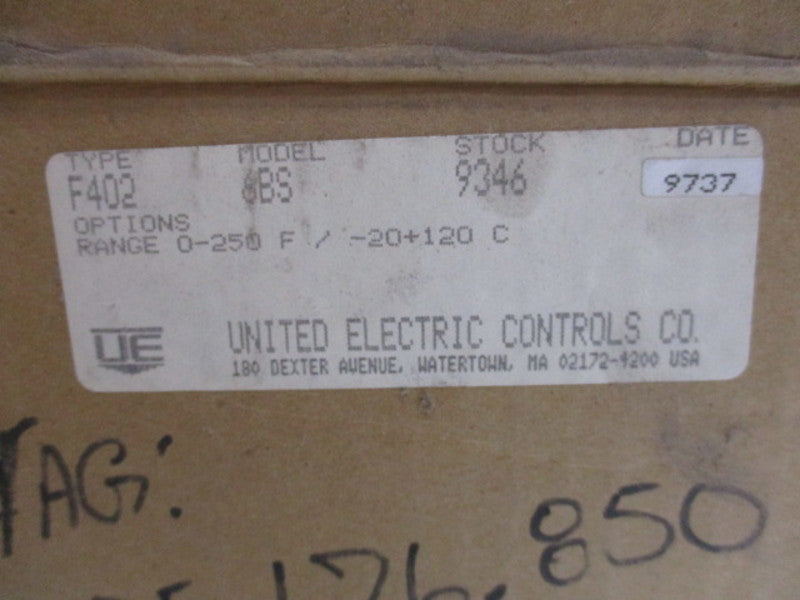 UNITED ELECTRIC F402 6BS TEMPERATURE CONTROL  NSMP