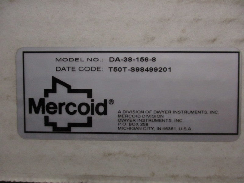 MERCOID DA-38-156-8 SWITCH 120/240VAC/VDC 1/2HP AC 1/3 HP DC  NSMP