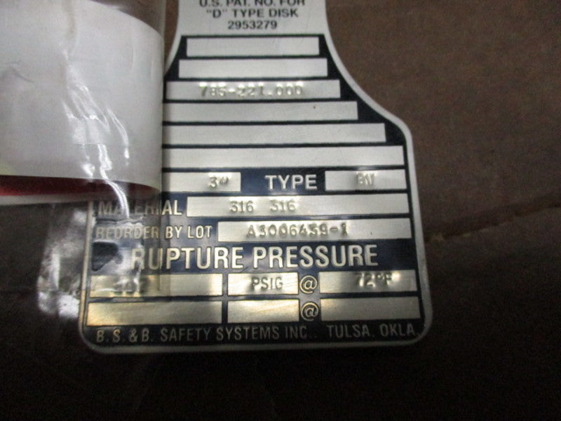 BS&B BV RUPTURE DISK  NSMP