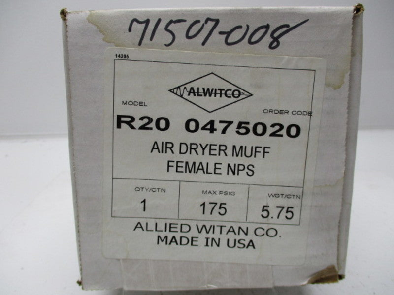 ALWITCO R20 0475020  NSFS
