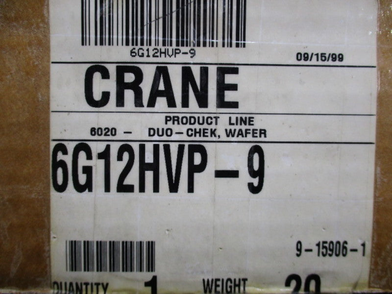 CRANE G12HVP-9 SIZE 6  NSMP