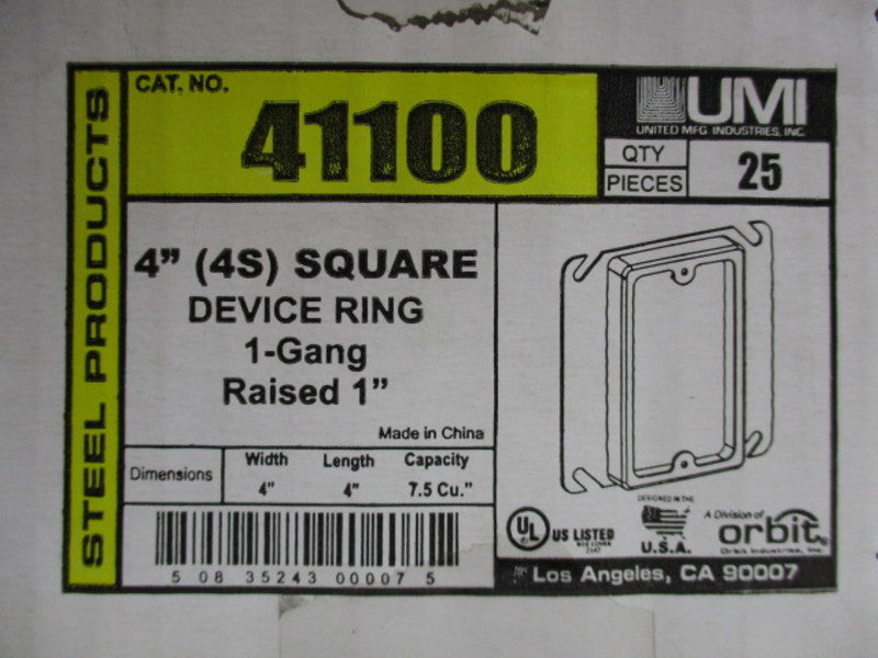 UMI 41100 CASE OF 25  NSMP