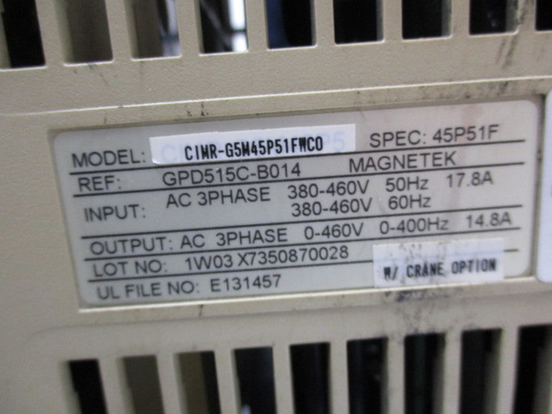 YASKAWA CIMR-G5M45P51FWCO  UNMP