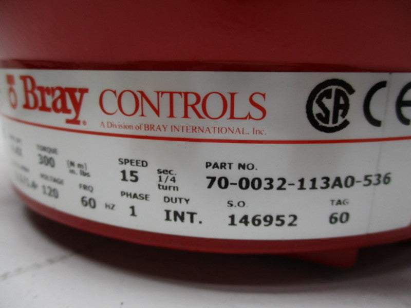 BRAY CONTROLS 70-0032-113A0-536  NSMP