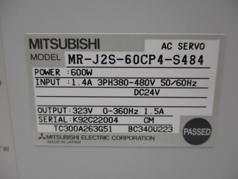 MITSUBISHI MR-J2S-60CP4-S484  NSNP