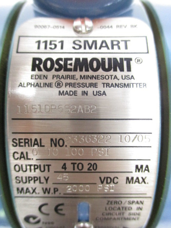 ROSEMOUNT 1151DP6S2AB2  NSNP