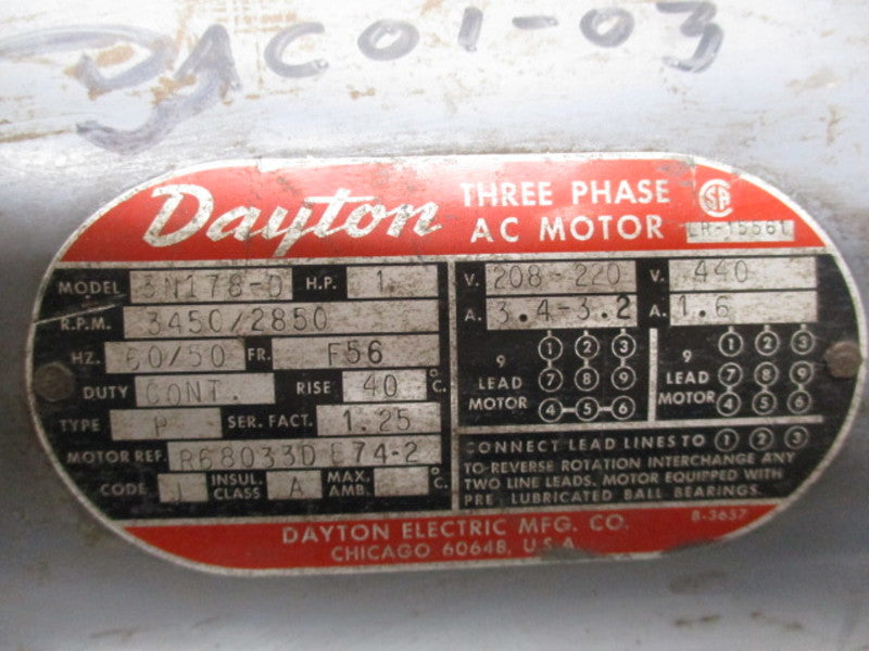 DAYTON 3N178-D  UNMP
