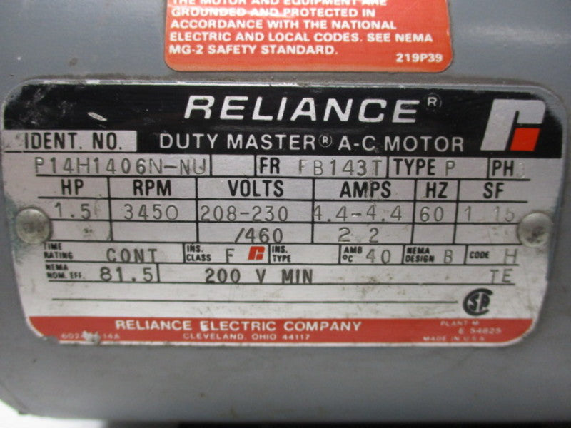 RELIANCE ELECTRIC P14H1406N-NU  UNMP