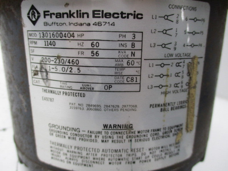 FRANKLIN ELECTRIC 1301600404  UNMP