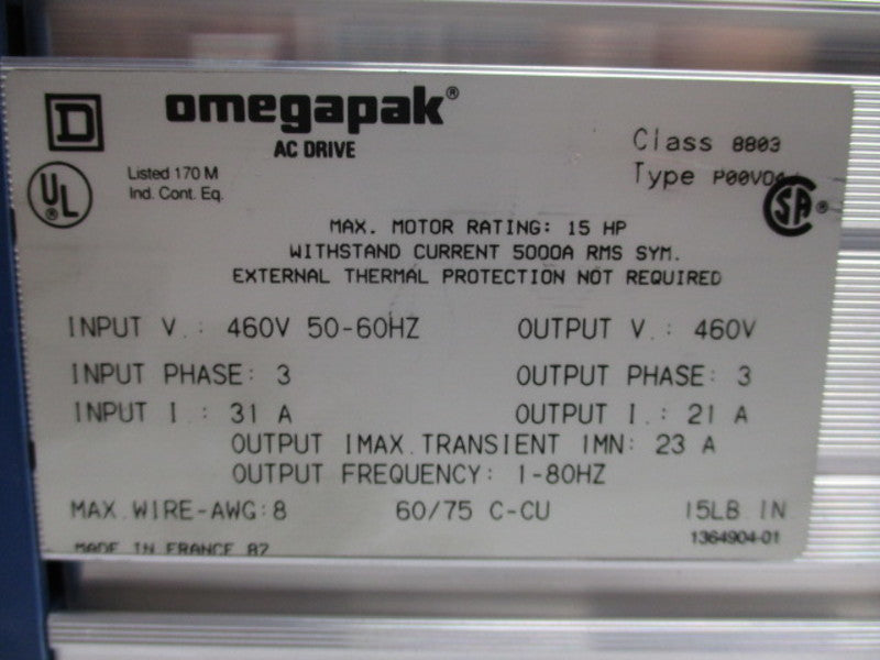 SQUARE D 8803-P00V04J  UNMP