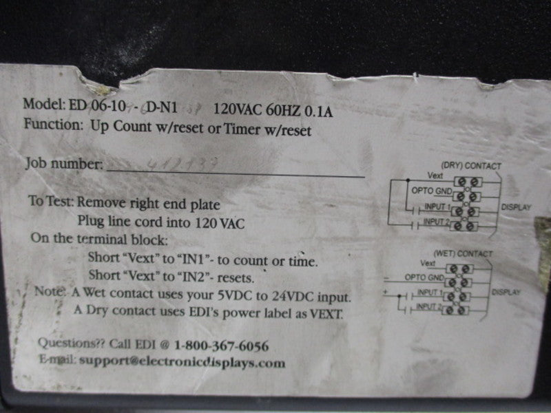 ELECTRIC DISPLAY ED06-10-D-N1  UNMP