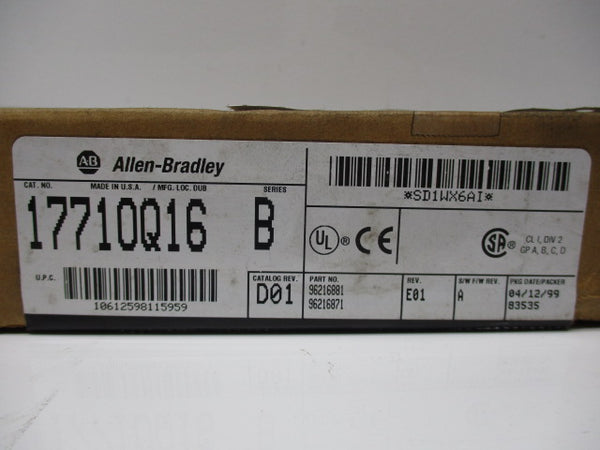 ALLEN BRADLEY 1771-OQ16 SER. B F/W A  NSMP