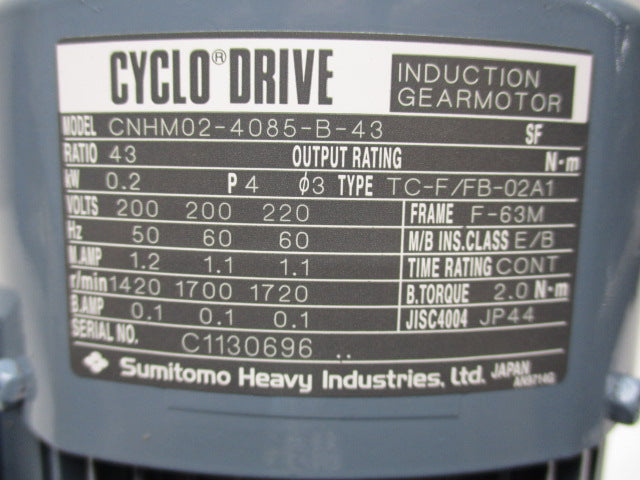 SUMITOMO CNHM02-4085-B-43  NSMP