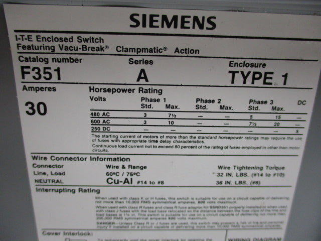 SIEMENS F351  NSNP
