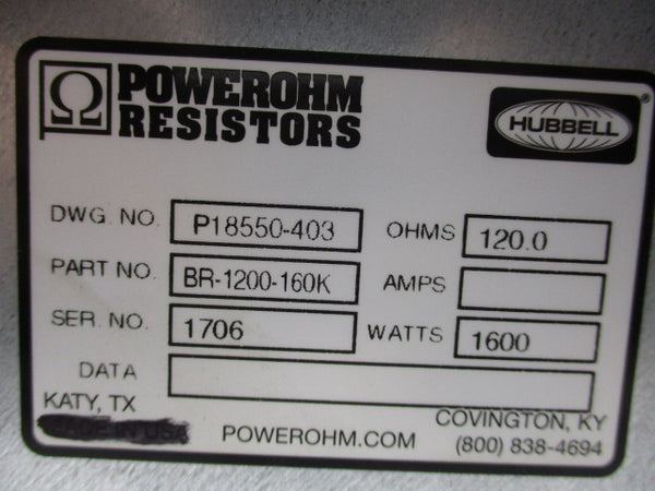 HUBBELL BR-1200-160K  NSNP