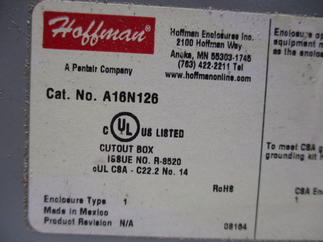 HOFFMAN A16N126  NSNP