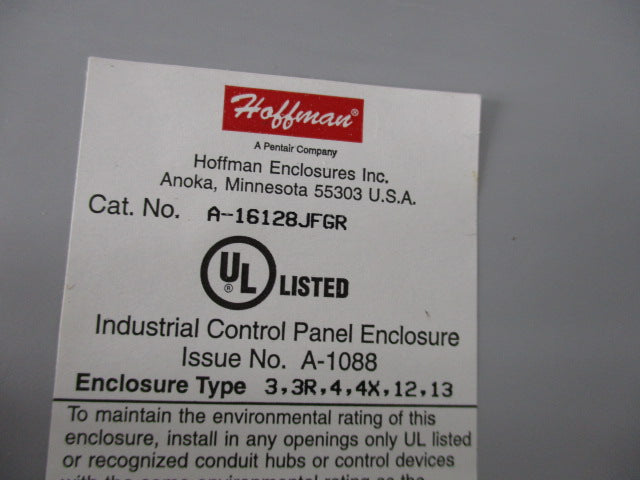 HOFFMAN A-16128JFGR (AS IS)  NSNP