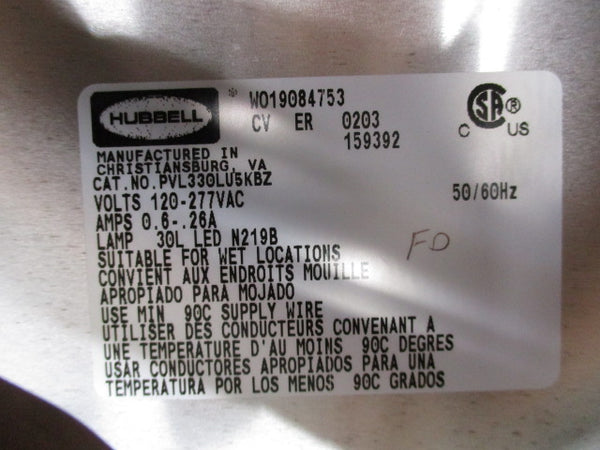 HUBBELL PVL330LU5KBZ  NSMP