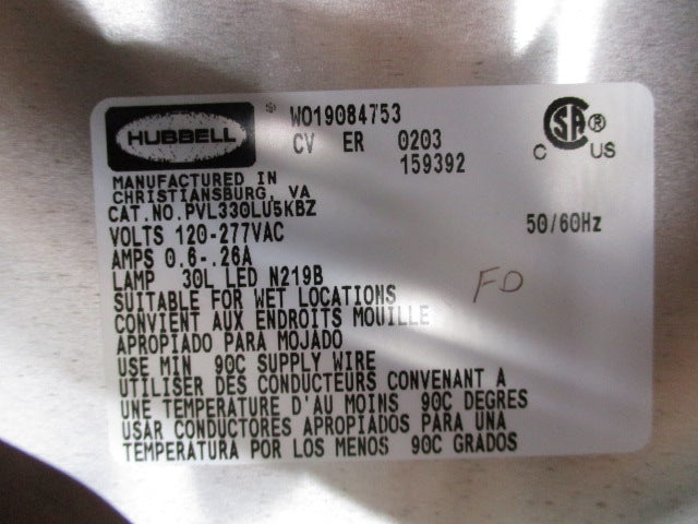 HUBBELL PVL330LU5KBZ  NSMP