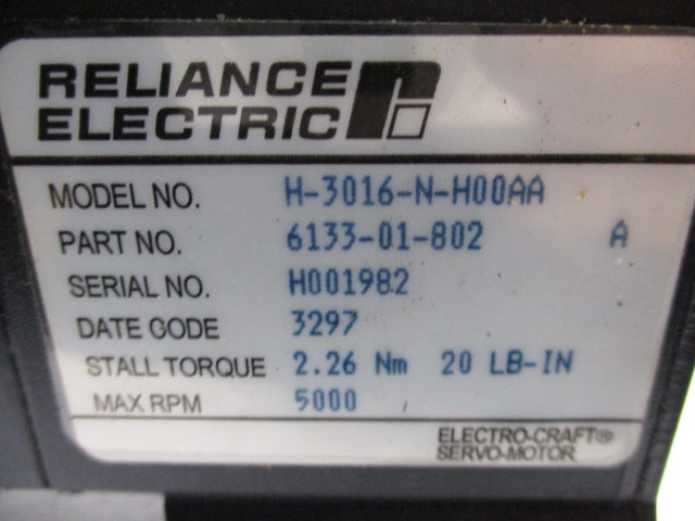 RELIANCE ELECTRIC H-3016-N-H00AA (AS IS)  NSNP